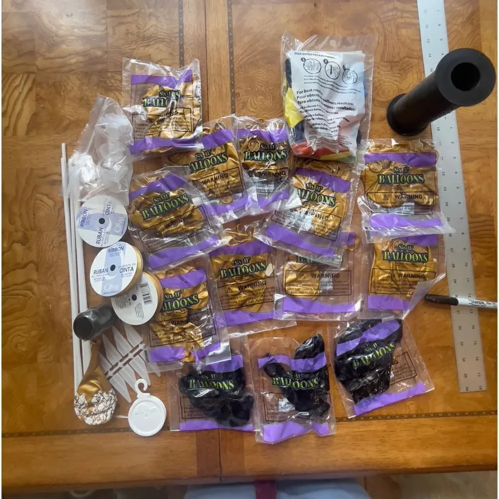 Gold & Black Balloon Making Supplies!